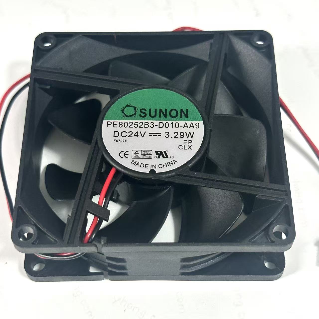 Ventilador de resfriamento de servidor SUNON PE80252B3-D010-AA9 DC 24V 3,29W 80x80x25mm 2 fios