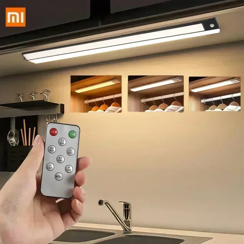 Xiaomi-luz LED nocturna inalámbrica con Sensor de movimiento, recargable por USB, para armario de cocina, luz nocturna, armario, lámpara de escritorio, decoración de habitación