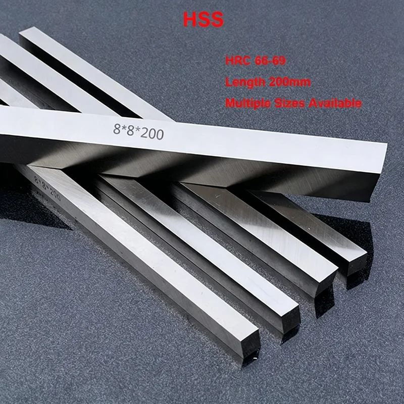 Twardość HRC 66-69 Tokarka CNC Stal HSS Płaski kwadratowy pręt Stal szybkotnąca Frezowanie Grawerowanie Tokarka Długość bitu 200 mm
