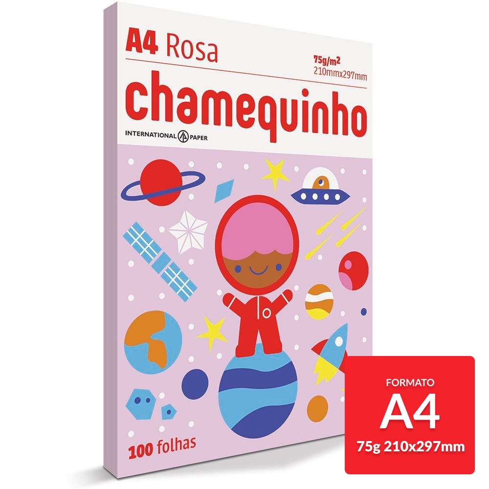Chamequinho PINK 75 g/m² A4 21x29,7cm 100 FL Sulfitpapier