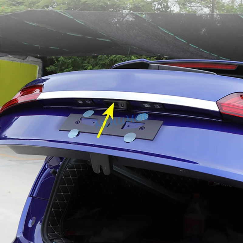 Pour 2017 2018 2019 2020 Audi Q5 (FY) SQ5 garnitures de porte arrière de coffre en acier bandes accessoires de décoration