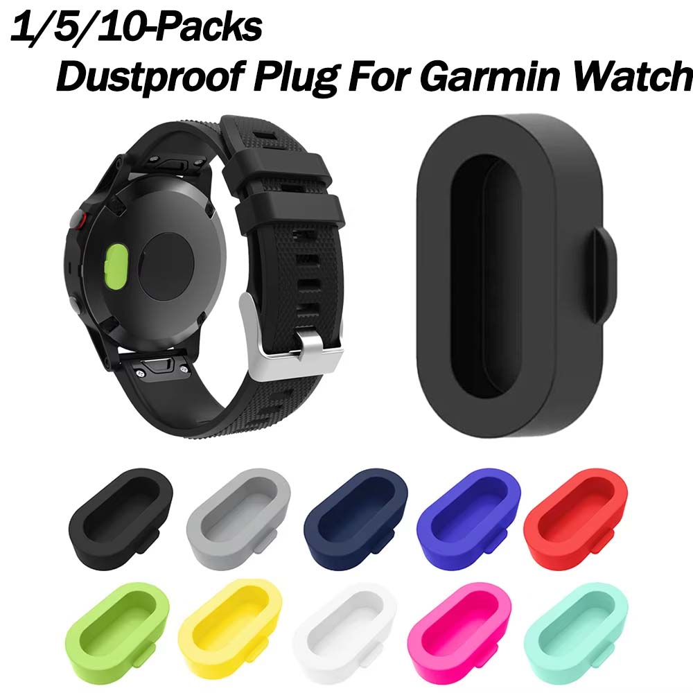 Pacotes de 1/5/10 Protetores de Porta de Carregamento em Silicone à Prova de Poeira para Garmin Fenix 7 7S 7X 6 6X 5 5S Forerunner 965 955 265 255