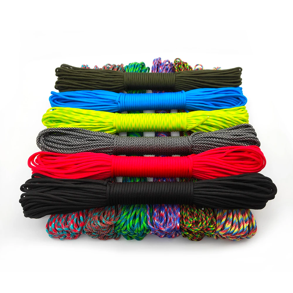 Durchmesser: 4 mm, 9 Ständerkerne, Paracord für Überleben, Fallschirmschnur, Lanyard, Camping, Klettern, Campingseil, Wandern, Wäscheleine