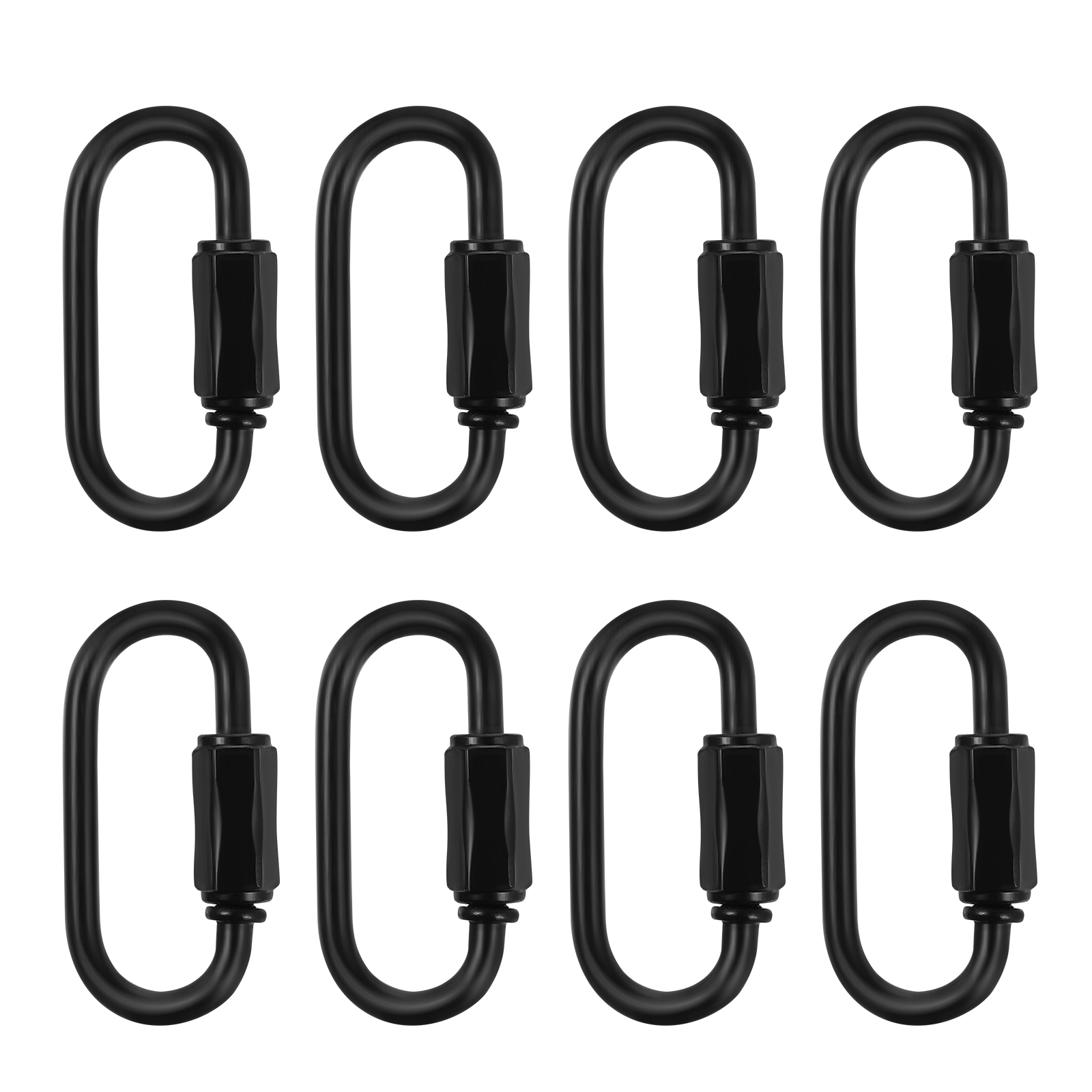 Mousquetons de verrouillage à vis en acier inoxydable, accessoires de camping, 8 pièces