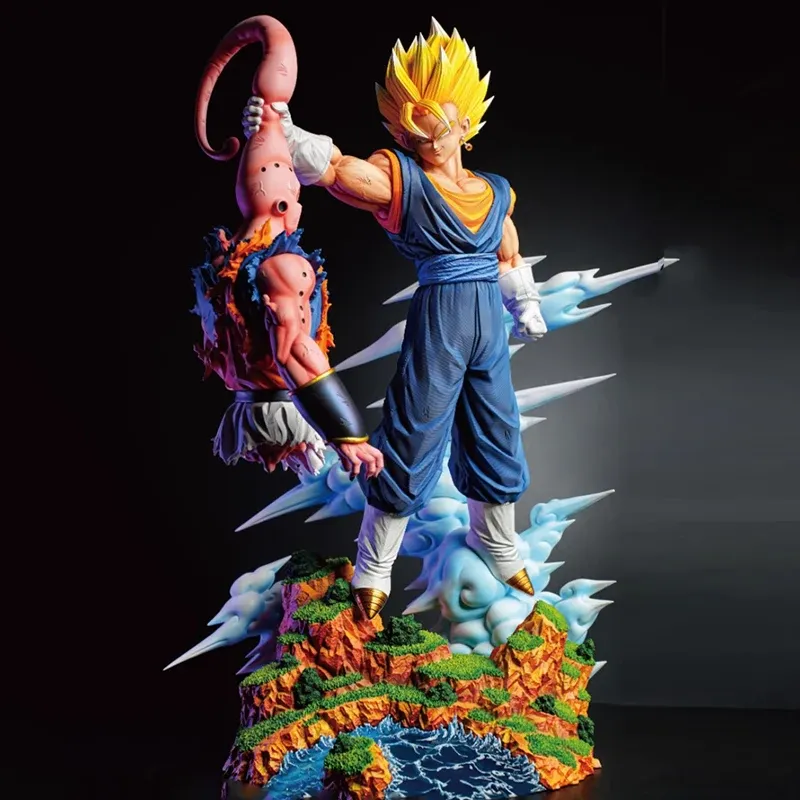 Горячая 33 см мультяшный Dragon Ball Z персонаж мультфильма Majin Buu Vs Vegetto поддерживает Gk цифровая статуя из ПВХ, коллекционная модель, статуя куклы