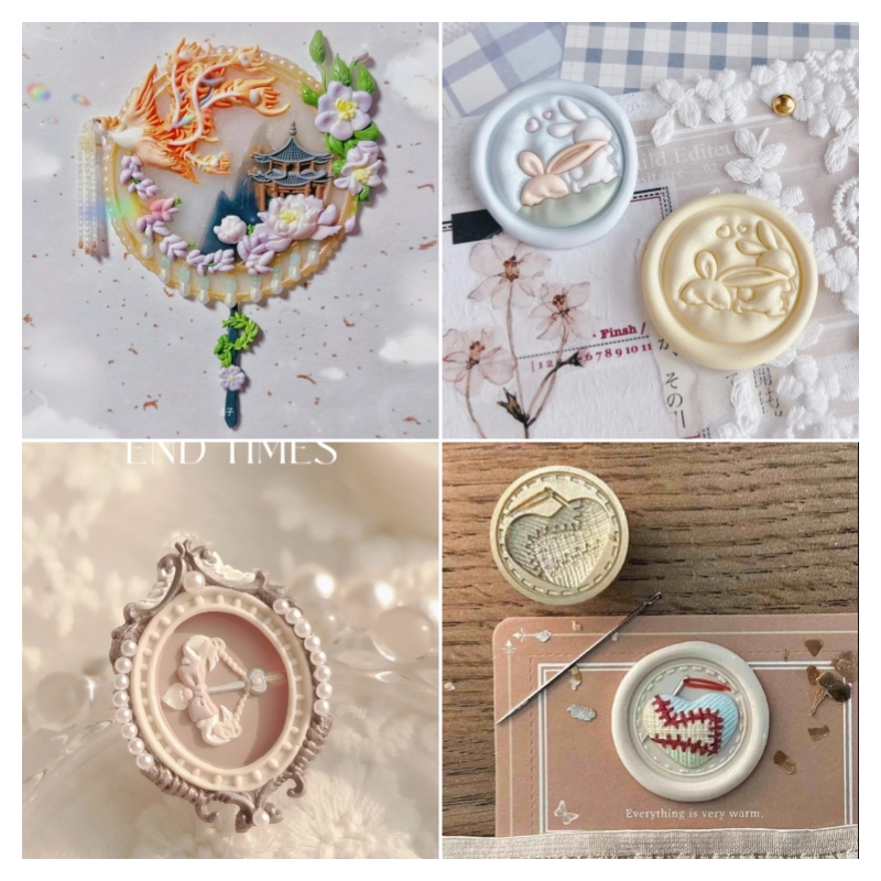 DIY огонь уплотнение Феникс вентилятор рельефное уплотнение головка Милая кошка резьба многослойная copperhead приглашение конверт уплотнение