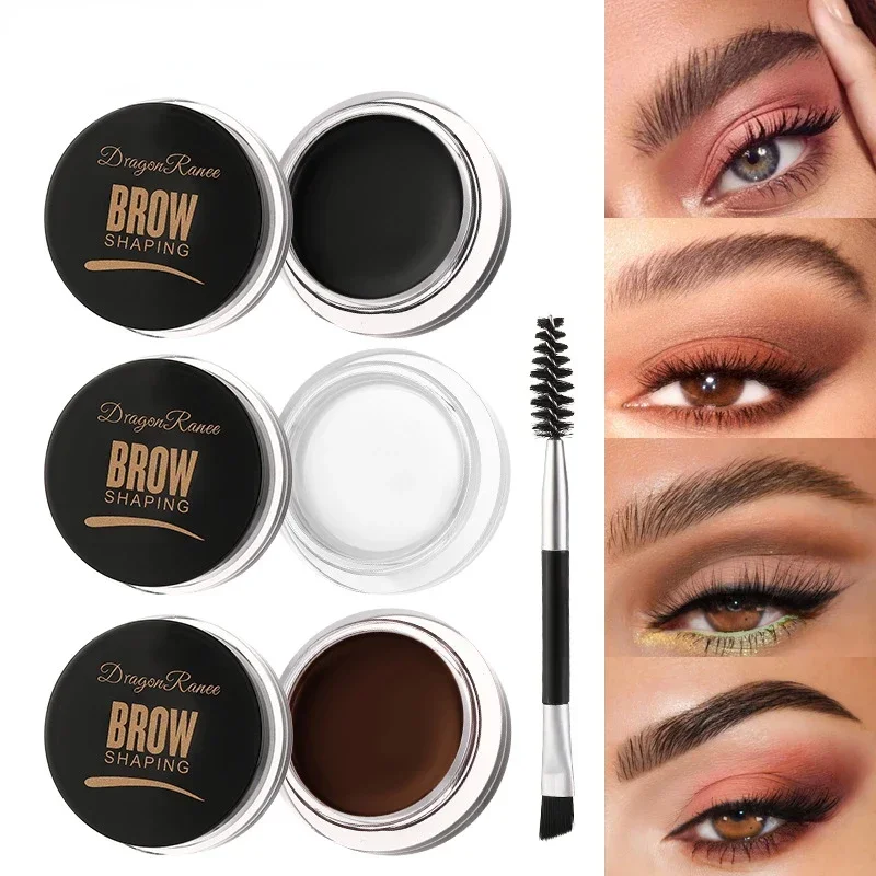 Krim alis Eyeliner Matte, Gel tahan air tahan lama berkontur krim alis hitam coklat Concealer krim alis liar