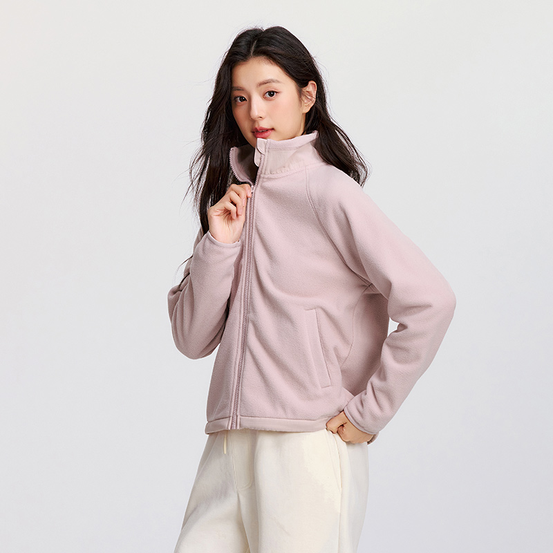 Semir jas dames antistatisch polar fleece los 2024 nieuwe winter opstaande kraag raglanmouwen jas