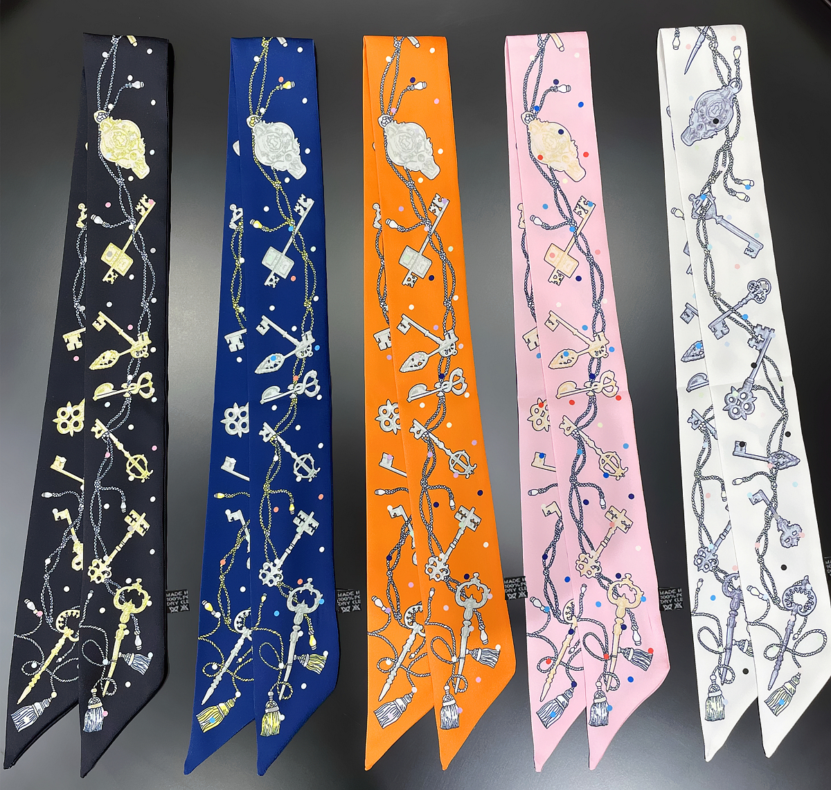 2023 nowy projekt kluczowy szalik damski luksusowej marki jedwabny szalik modna opaska na głowę Foulard obcisła torba do włosów szaliki szalik