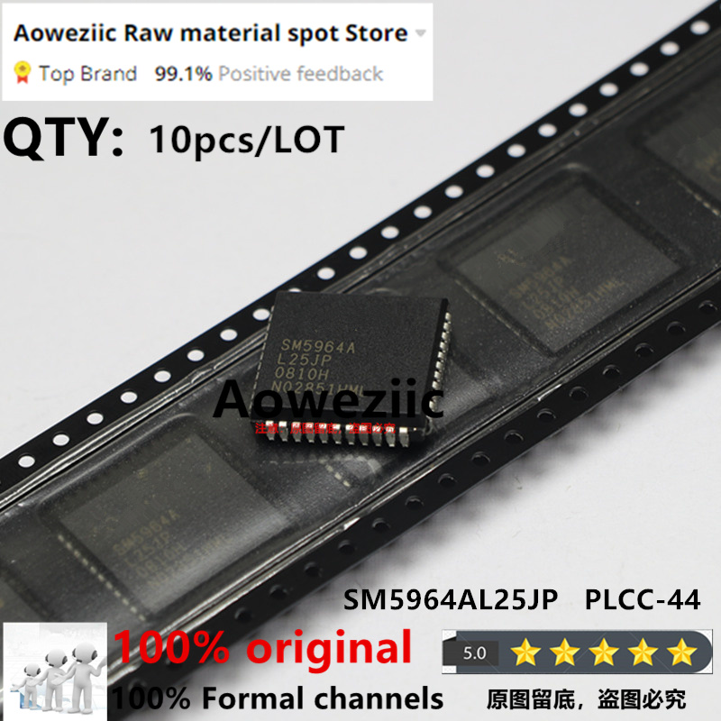 Aoweziic 100% nowy oryginalny SM5964AL25JP SM5964A PLCC-44 układ scalony IC