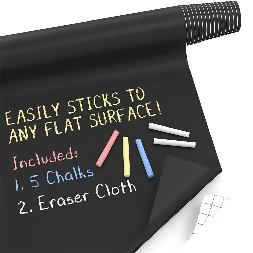 45x200 cm tableau noir autocollants tableau à craie effaçable PVC dessiner Mural décor tableau autocollant Mural pour chambres d'enfants chambre bureau