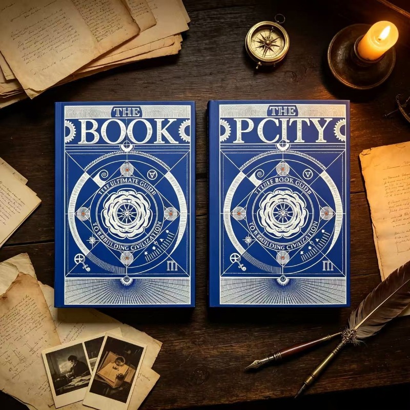 Blue Mysterious Symbol Decor Book Occult Civilization Guide Hardcover  Desktop Collectible  Gift for Book Lovers book