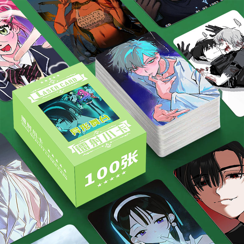 100 stk/set Alien Stage Manga Laser Lomo Card Album Stripfiguren Fotokaart Fans Collectiekaarten
