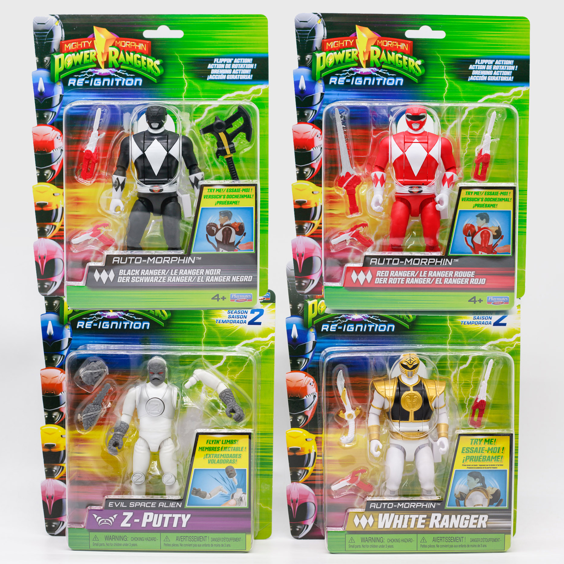 Speelkameraadjes Power Rangers Re-Ignition Action Figure Collection Auto-Morphin Rood Zwart Wit Ranger Z-Putty Model Speelgoed Geschenken