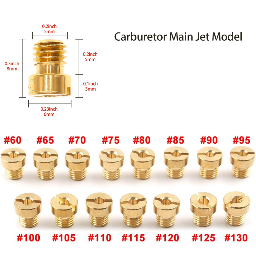 15 шт. комплект главного карбюратора M5 60, 65 70 75 80 85 90 100 105 110 115 120 125 130 для PHNL VHS-MIKUNI VM16-20 PYA PYM Carb