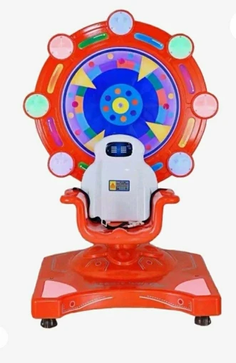 Noria giratoria que funciona con monedas para niños y columpio