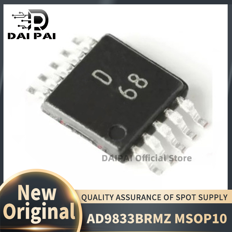 (5-10 stuk) 100% Nieuwe originele AD9833BRMZ AD9833BRM AD9833 D68 MSOP10 Chipset