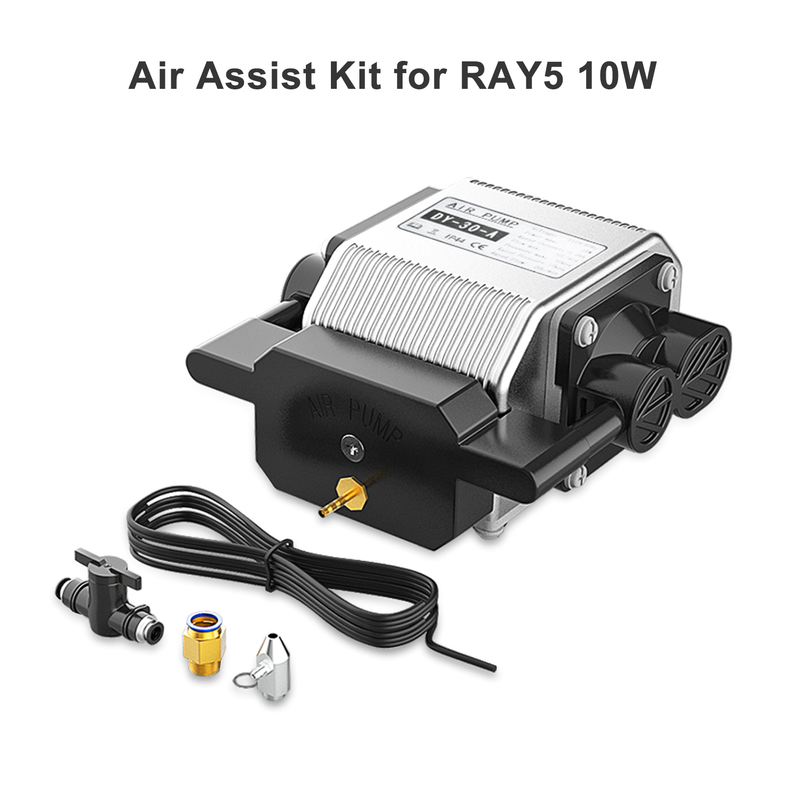 Kit de asistencia de aire más largo para RAY5 10W/20W 30L/Min flujo de aire grande 0.03MPa bomba de asistencia de aire de bajo ruido para cortador CNC grabador láser