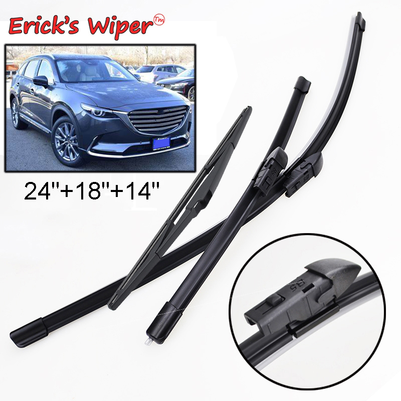 Zestaw piór wycieraczek przednich i tylnych Erick's do Mazda CX-9 CX9 MK2 2016 - 2023 Szczotki do szyb przedniej szyby 24"+18"+14"