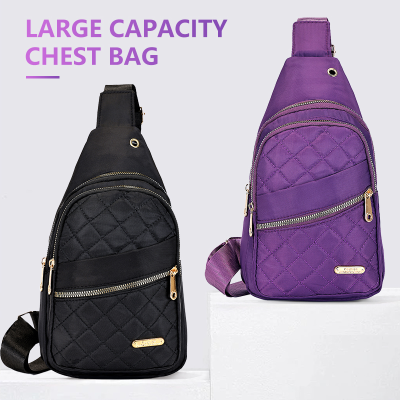 Mulheres zíperes saco de peito casual estilingue crossbody bolsa de ombro mochila viagem caminhadas daypack