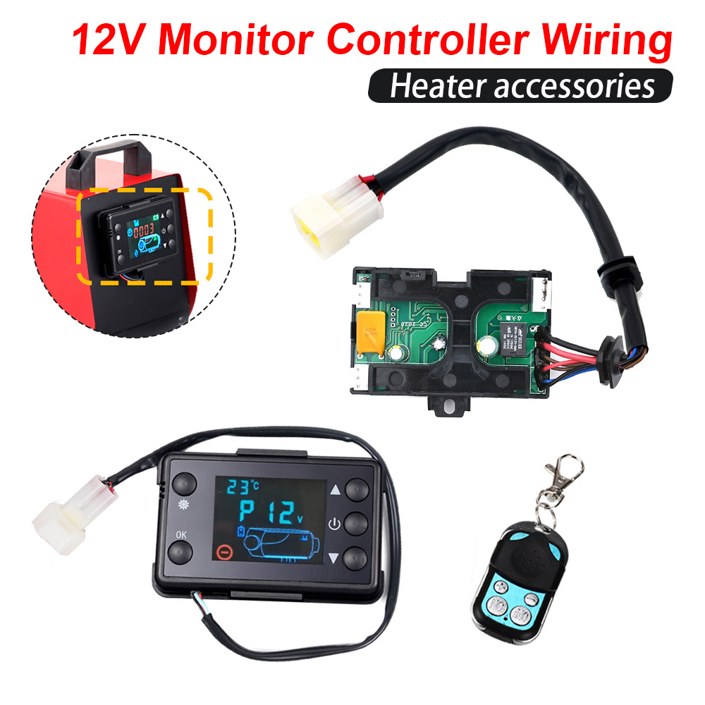 Calentador de aire diésel, pantalla LCD, interruptor, placa controladora de Control, placa base remota de 12V para diésel Eberspacher Webasto