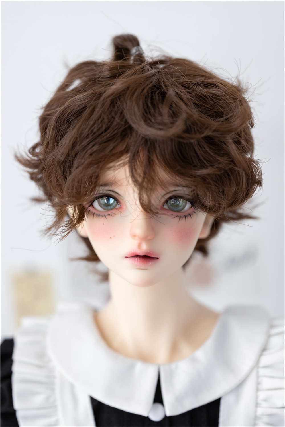 Парик для кукол BJD для мальчиков 1/3 1/4 1/6, милые детские молочные шелковые милые грязные короткие вьющиеся аксессуары для кукол