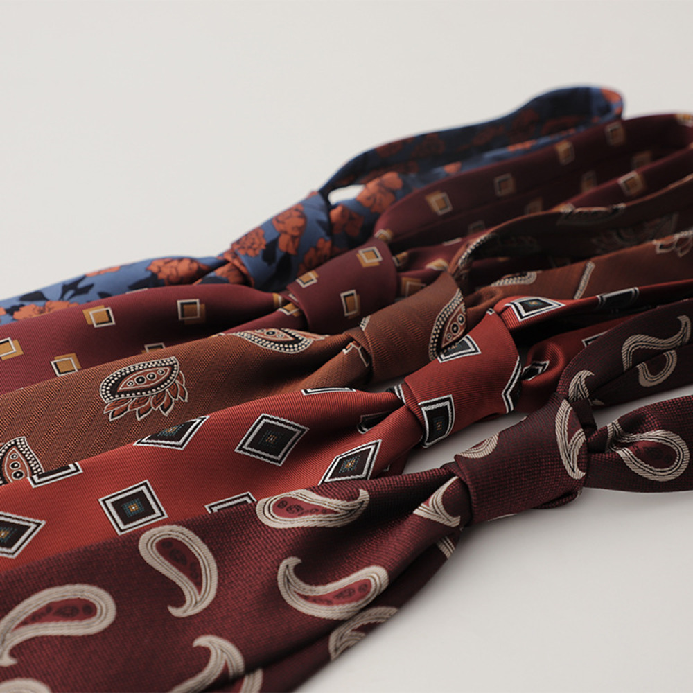 New 8cm Brown Floral Paisley Neckties For Men Business Formal Silk Neck Ties Meeting Party Work Shirt Accessories Tuxedo Cravat