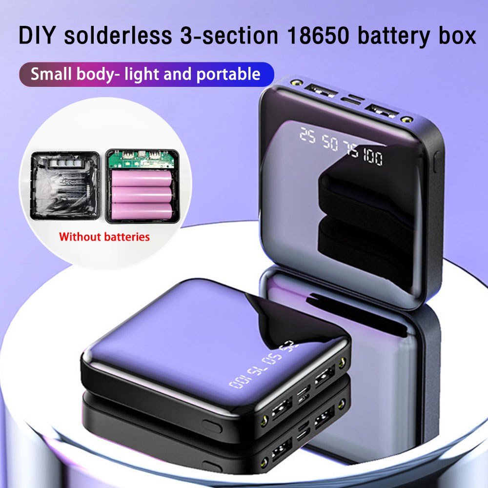 Obudowa na 3*18650 Baterie Typu C Power Bank Ładowarka do Telefonu Komórkowego DIY Etui do Przechowywania i Ładowania Smartfonów