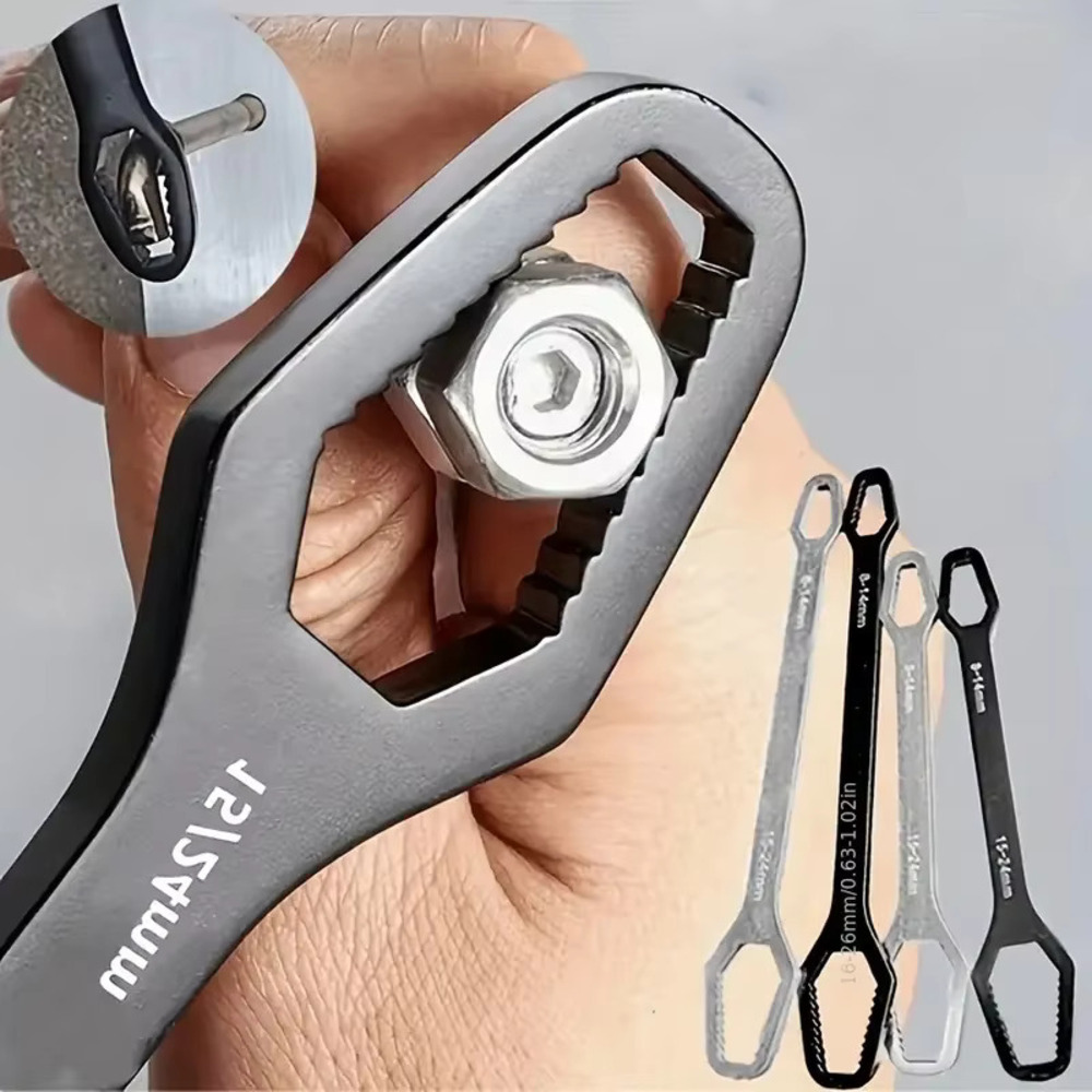 Clé universelle double extrémité 8-22 mm 3-17 mm, multifonctionnelle, auto-serrante, outils de réparation, clé à double extrémité