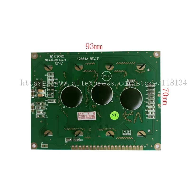 12864A REV.T LCD-model WG12864A-TMI-V # Een LCD-scherm
