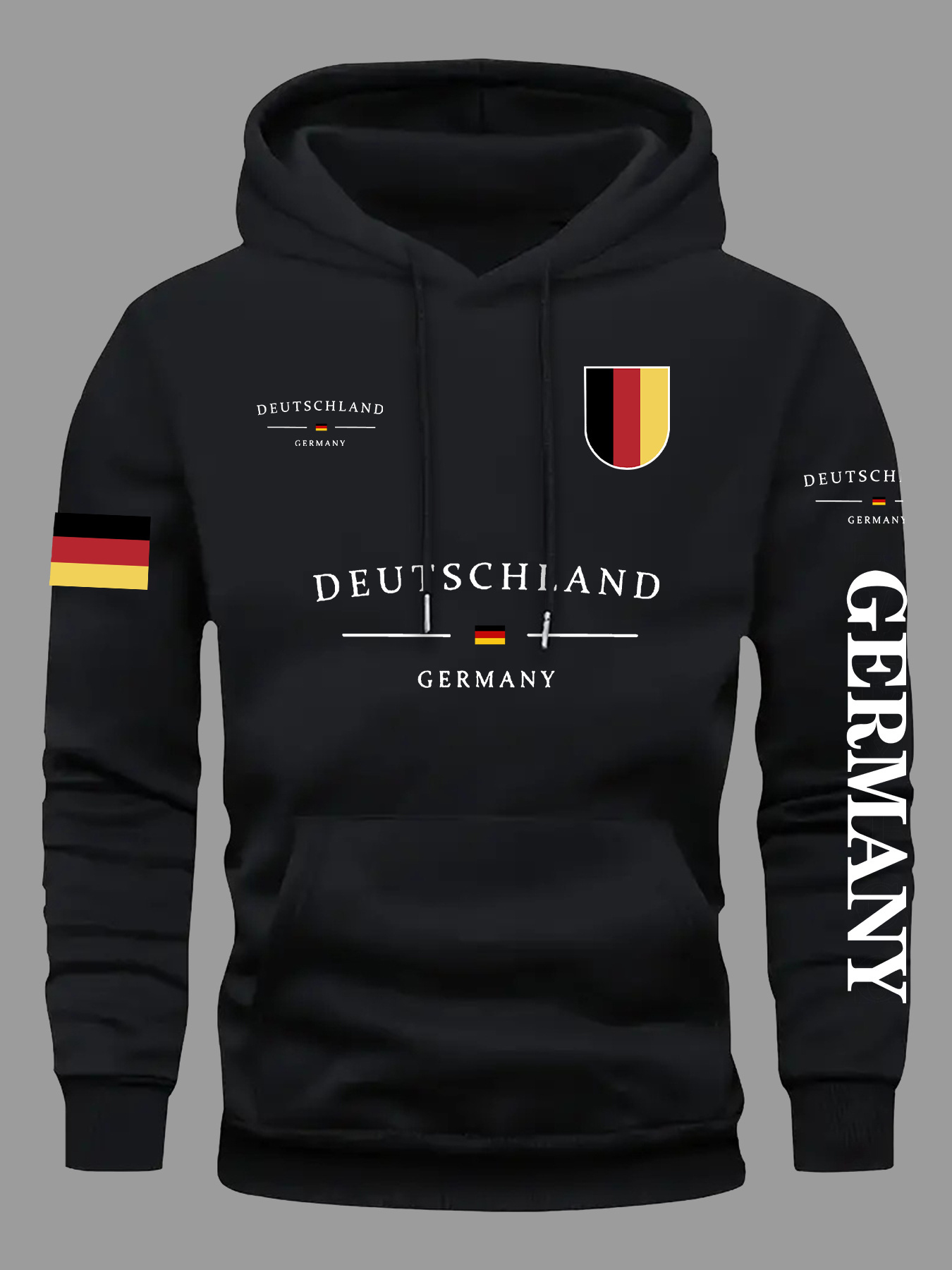 เสื้อฮู้ดพิมพ์ลายธงชาติเยอรมันแบบใหม่ สำหรับผู้ชายและผู้หญิง เหมาะสำหรับฤดูใบไม้ร่วง ฤดูหนาว ใส่ได้ทุกวัน ใส่เที่ยว ใส่ออกกำลังกาย สวมใส่สบาย ทรงหลวม อุ่นสบาย