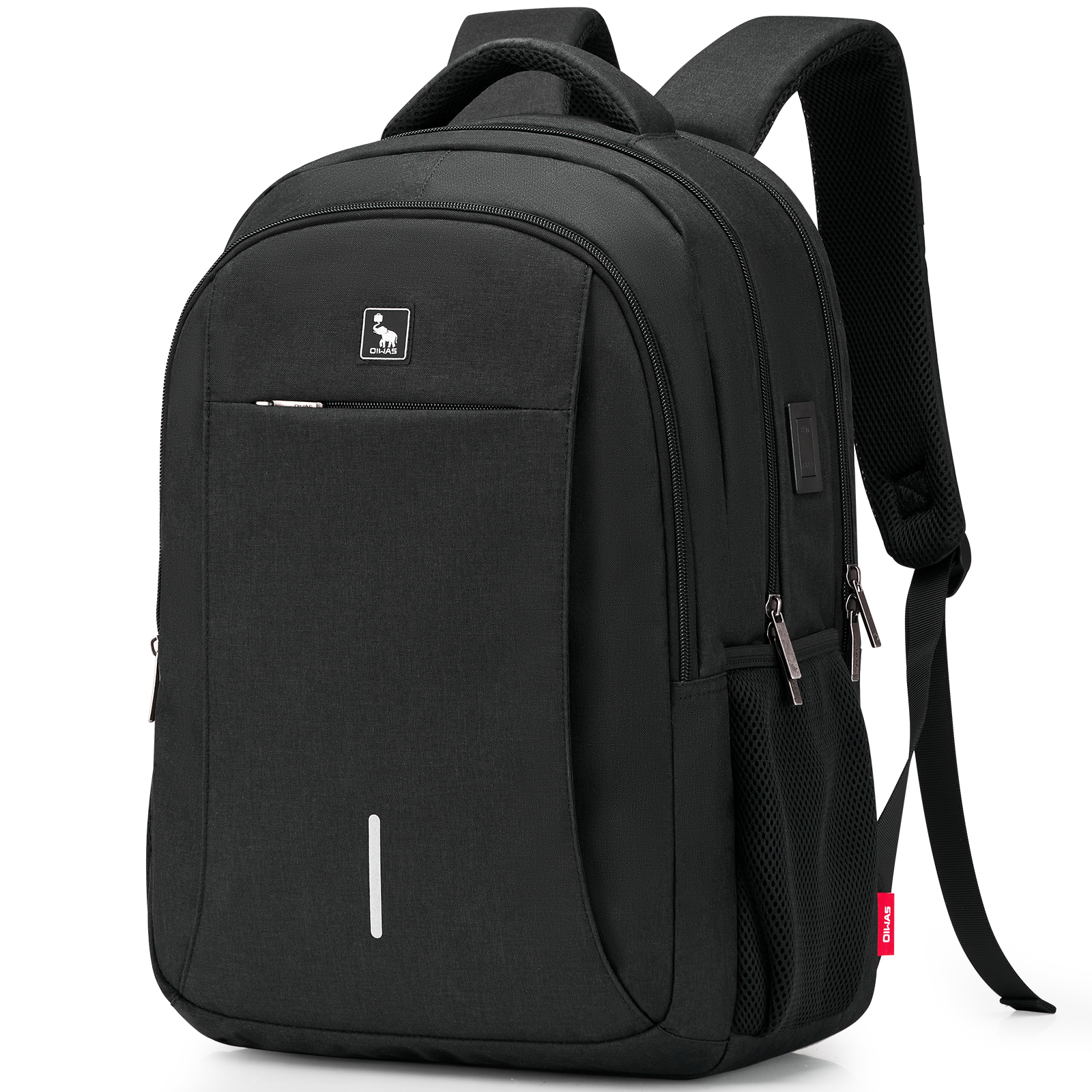 OIWAS Wasserdichter Laptop-Rucksack mit USB-Ladeanschluss, große Kapazität, Computertasche für Männer und Frauen