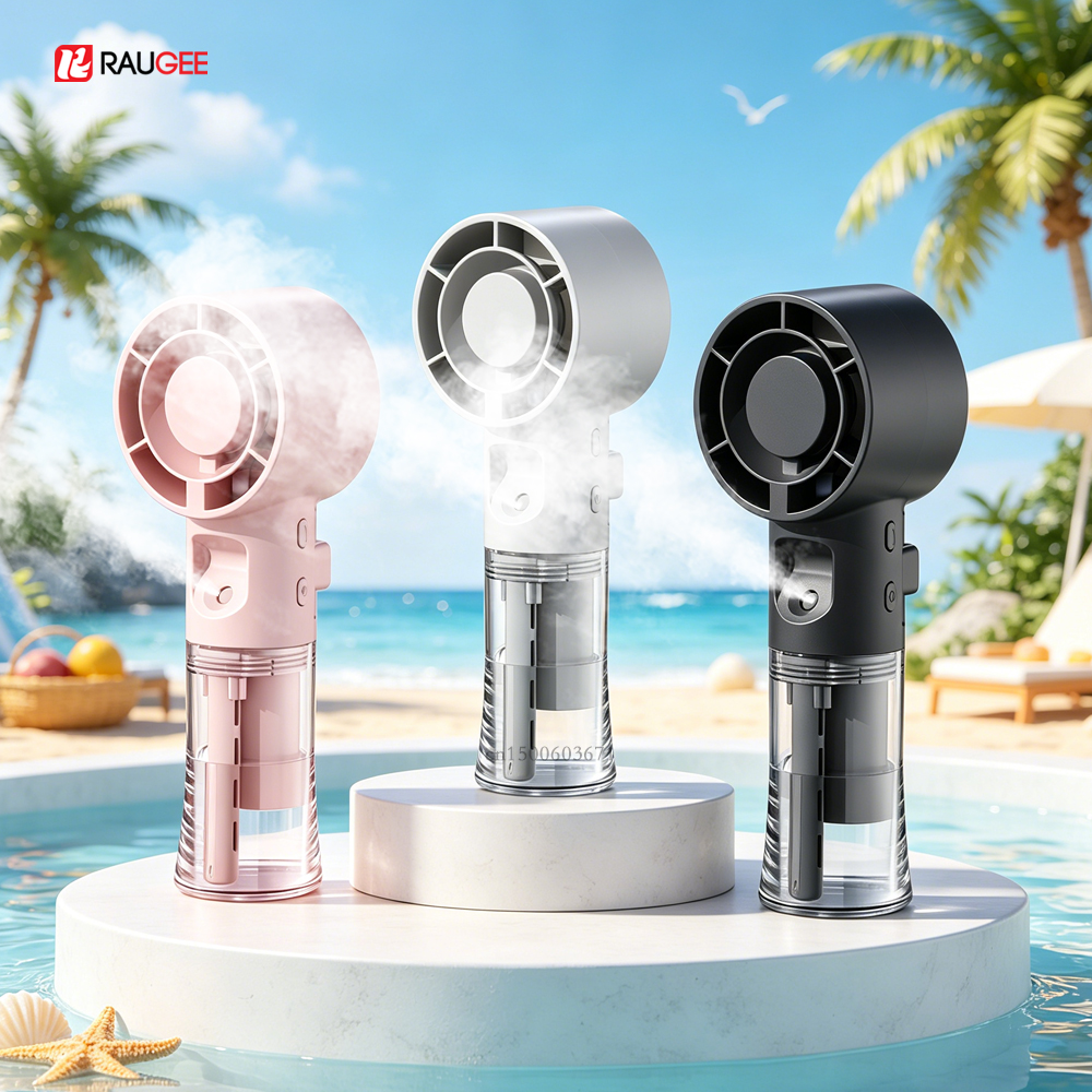 Tragbarer Mini-Luftbefeuchter-Sprühventilator, Handventilator mit Wassernebel, wiederaufladbarer persönlicher Handventilator, kleiner Wassersprühventilator für den Außenbereich
