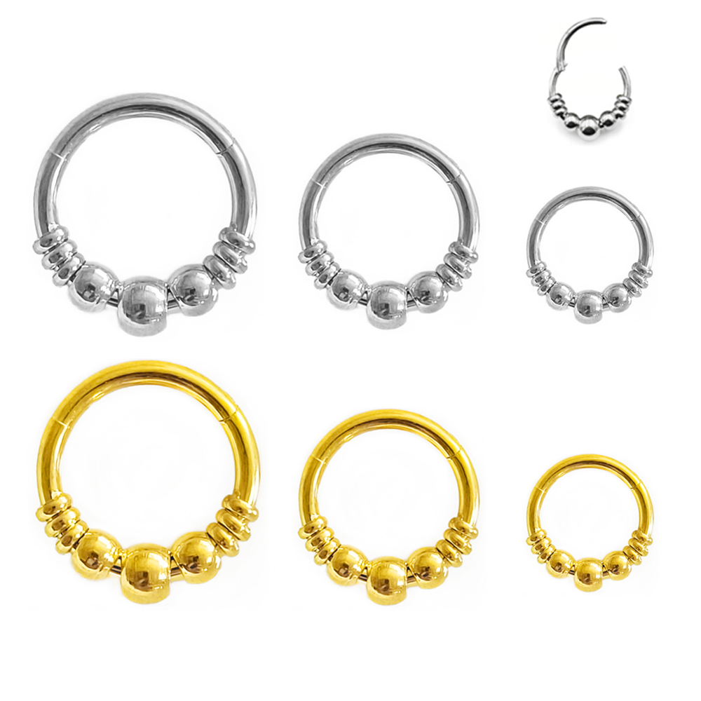 1 pieza de acero quirúrgico 316L, Clicker para tabique, cartílago de la oreja, hélice, Tragus, pendiente de imitación Daith, aro, joyería para Piercing corporal, anillo para la nariz