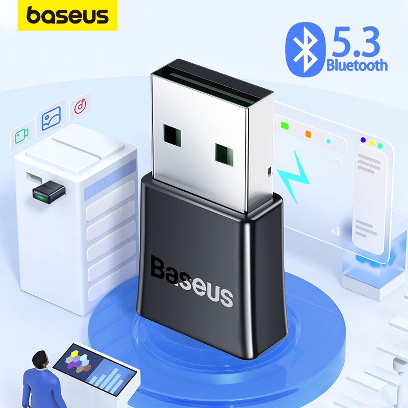 Baseus ba07 usb 5,3 dongle adapter für pc lautsprecher kabellose maus tastatur musik audio empfänger sender bluetooth