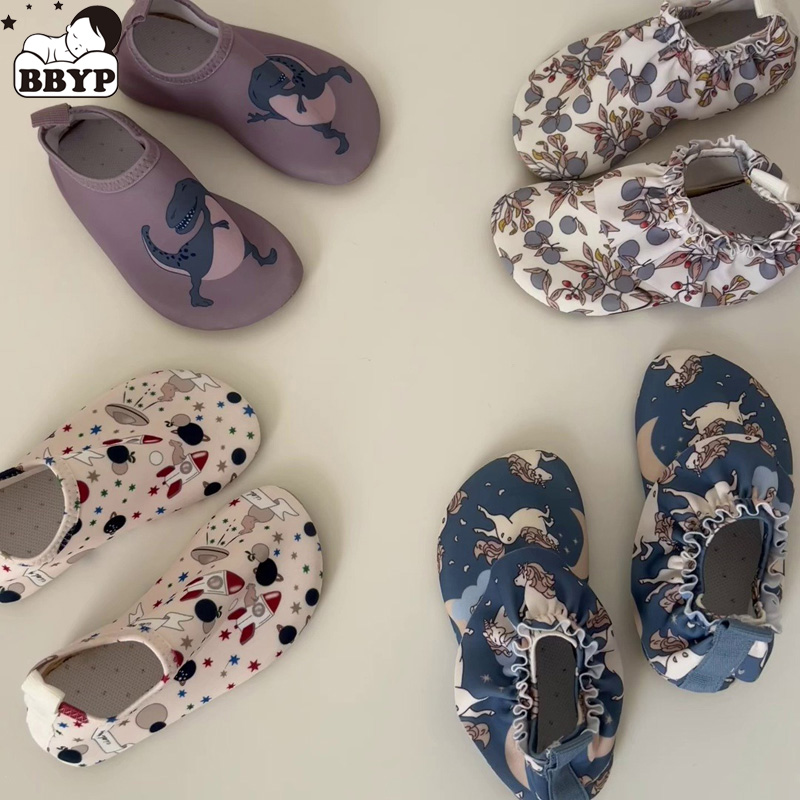 Bebê menino menina sapatos de praia crianças impressão esportes aquáticos tênis natação aqua sapatos descalços crianças indoor ao ar livre chinelos