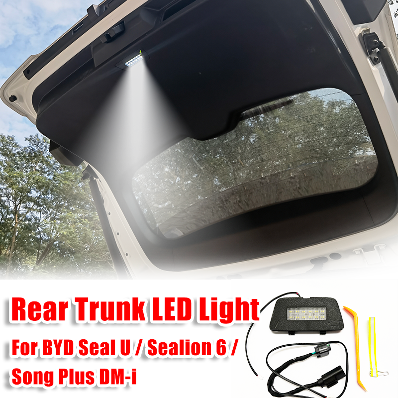 Éclairage de hayon de coffre à LED pour BYD Seal U, Sealion 6, Song Plus, lumière de bienvenue, kit de mise à niveau ultra-lumineux, accessoires de voiture, intérieur