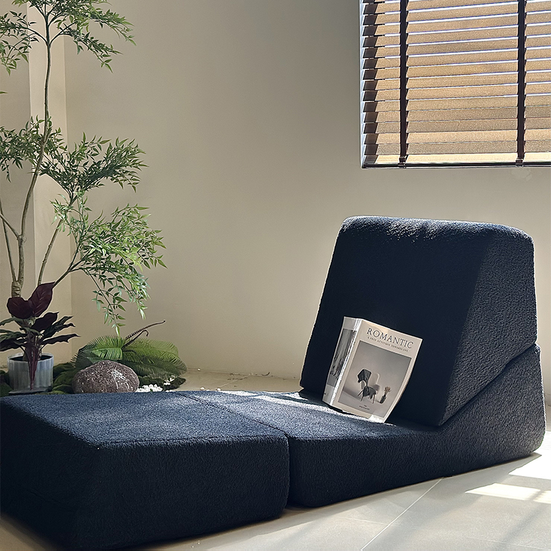 Minimalist Designer Vacuum Compressed Sofa Blue Japanese Modern Living Room Sofa Floor Individual Woonkamerbanken Home Furniture