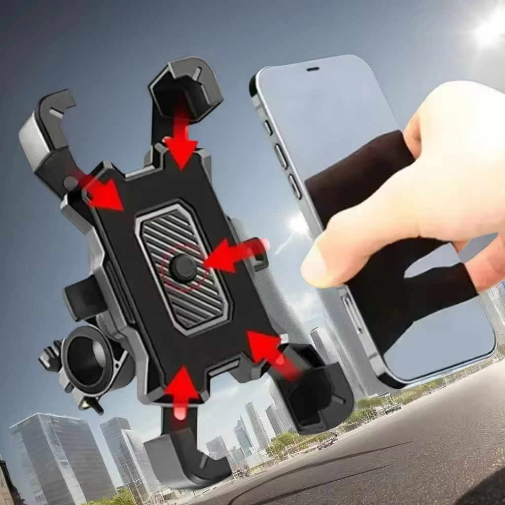 360 °   回転可能な電動自転車電話ホルダー、スマートフォン用、乗馬、MTBバイク、モト、オートバイスタンド、GPSブラケット、滑り止めサイクリング