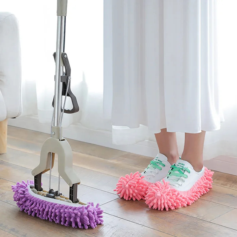1 Zapatilla de Limpieza de Chenilla Individual, Lavable y Absorbente, para el Hogar y el Baño
