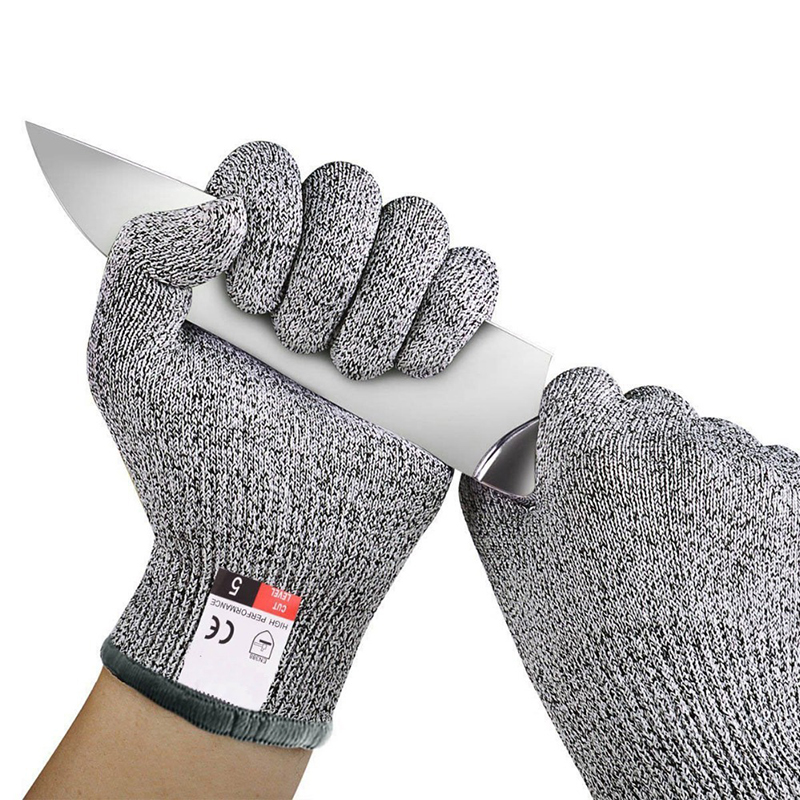1 par de guantes resistentes a cortes, guantes de corte de seguridad de calidad alimentaria, suministros de protección de nivel 5, guantes de protección laboral para jardinería y jardín