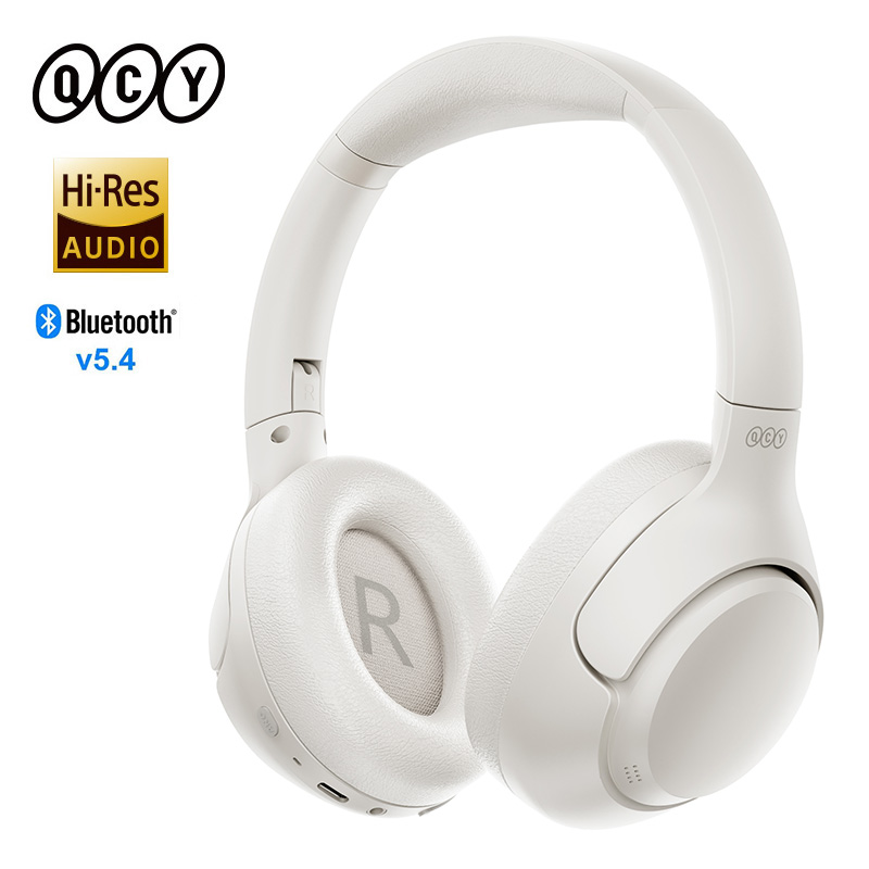 QCY H3 ANC casque sans fil 43dB suppression Active du bruit casque filaire/sans fil Bluetooth 5.4 haute résolution Audio écouteurs 60 heures
