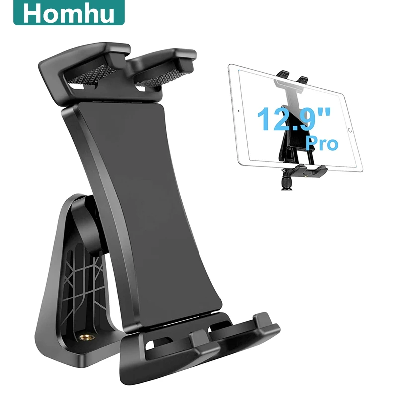 Universal แท็บเล็ตโทรศัพท์ขาตั้งกล้องปรับเอียง 360 ° คลิปยึดขาตั้งหมุนได้สําหรับ IPad Mini Air Pro 12.9 Xiaomi Huawei Pad Vlog