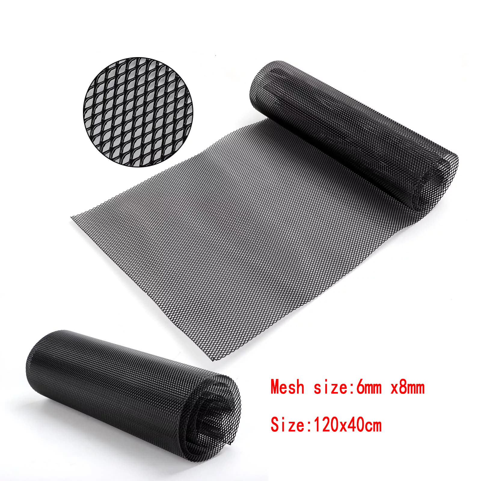 1szt 120X40cm Grill o strukturze plastra miodu Sześciokątna siatka Kratka ABS Plastikowy spojler Zderzak Otwory wentylacyjne Uniwersalny kaptur Wentylacja Grille wyścigowe