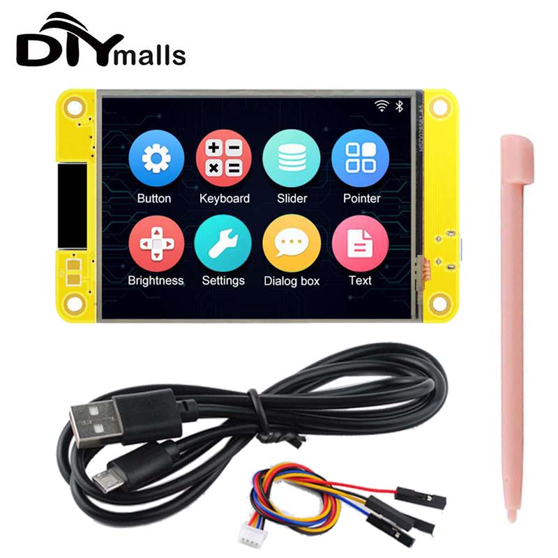 Módulo de pantalla táctil TFT LCD ESP32 de 2,8 pulgadas, placa de desarrollo de doble núcleo ESP-32 WIFI BLE de 2,8 ", estuche de exposición