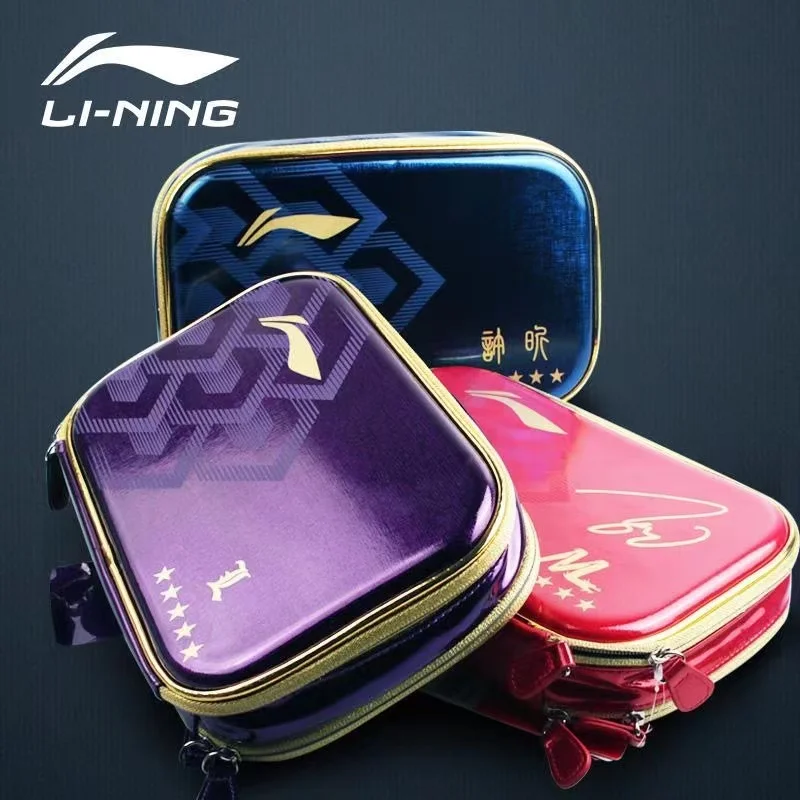 Tas raket tenis meja, asli casing kelelawar Ping Pong (kapasitas besar dua lapis) cangkang keras tas penutup raket tenis meja
