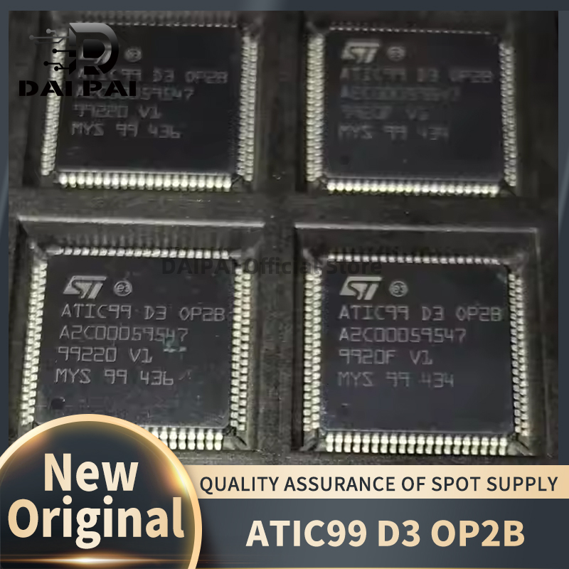 (5 stks/partij) 100% Nieuwe originele ATIC99 D3 A2C00059547 OP2B ATIC99D3 Voor automotive computer board QFP80 Auto Prestaties IC Chip