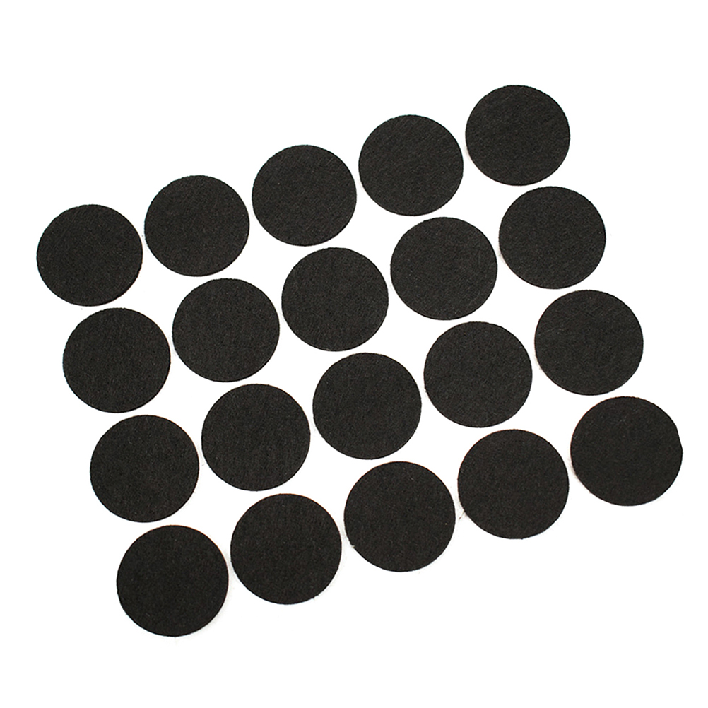 Rodada Protective Móveis Pads, Feltro Pés Mats, Mesas e Cadeiras Protetores, Preto, 100 pcs