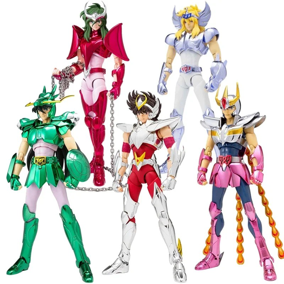 Figurka Anime Phoenix Ikki Hyoga Seiya Shiryu Stojąca Zbroja Model Zabawki dla Dzieci PVC Pudełko Kolekcja na Biurko