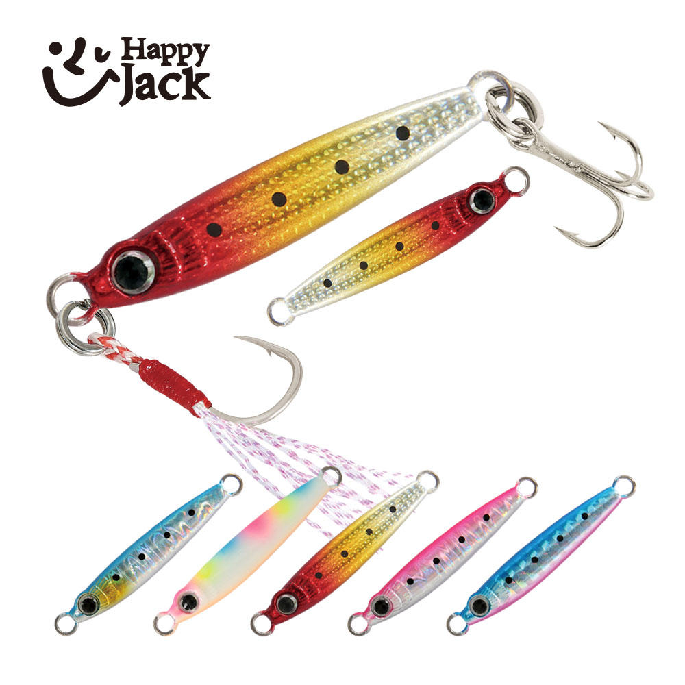 HappyJack nouveau Micro métal gabarit leurres de pêche mirco gabarit 1.5g/3g/5g/7g/10g/15g rivage coulée gabarits cuillère eau salée appât artificiel